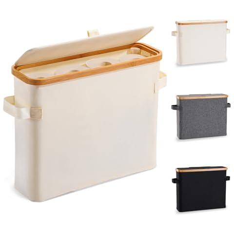 FuBegi Bamboo Toilet Paper Storage Cover