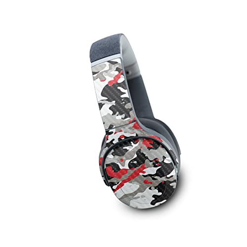 Image of MightySkins Carbon Fiber Skin Compatible with Skullcandy Crusher Evo Wireless - Red Camo | Protective, Durable Textured Carbon Fiber Finish | Easy to Apply | Made in The USA