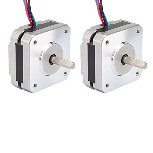 Uikdjgu 2X 4-Lead Nema 17 Stepper Motor 20Mm 1A 13Ncm(18.4Oz.in) 42 Motor Nema17 Stepper for DIY 3D Printer CNC