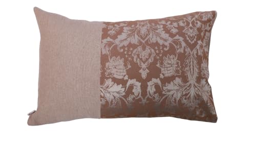 Image of Home- The Best is for You Cotton Self Design Pillow Covers Set of 2 (Brown Fiore)