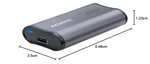 Image of ADATA SE880 2TB SuperSpeed USB 3.2 Gen 2x2 USB Type-C External Portable SSD (AELI-SE880-2TCGY)