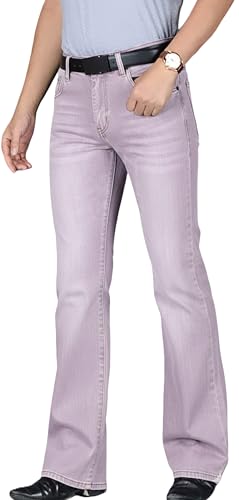 Ben Martin Men’s Bell Bottom Jeans || Bootcut Denim Pants || Wide Leg Flared Jeans for Men || High Waist Stretchable Retro Fit || Cotton Jeans for College Casual (0)