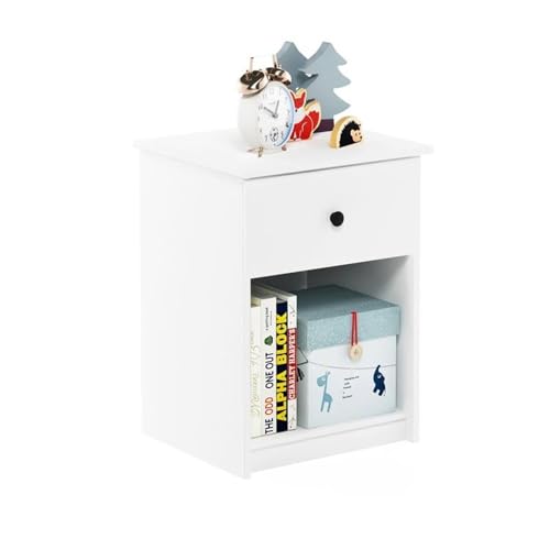 Image of Furinno Tidur Nightstand, 2-Pack, White