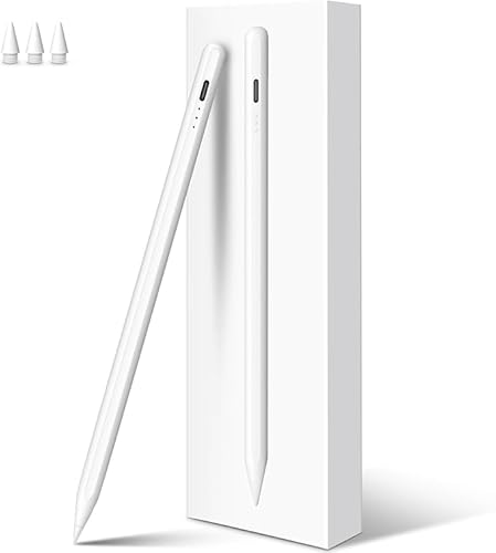 Caneta Stylus para iPad com Rejeição de Palma e Sensibilidade à Inclinação – Carregamento Rápido em