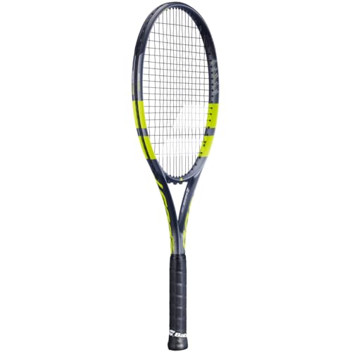 Babolat Boost Aero Strung Tennis Racquet, Grey Green/Yellow - Image 3