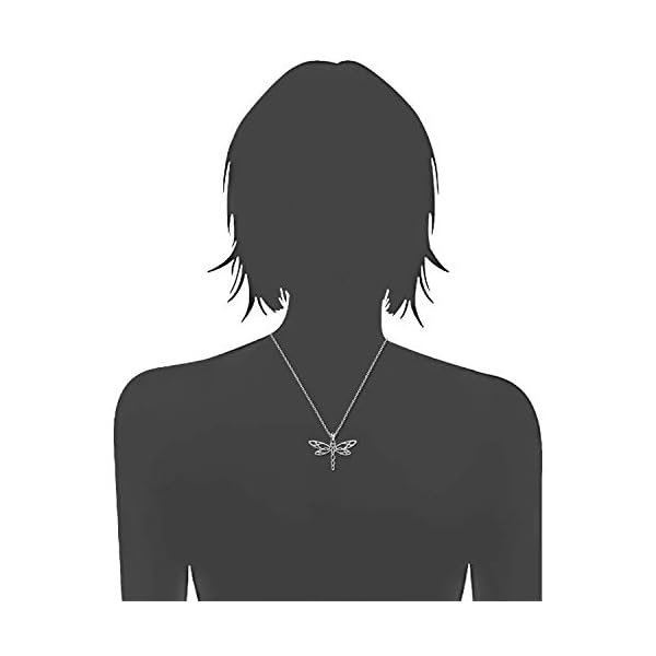 MANBU-Sterling-Silver-Dragonfly-Earrings-Bracelet-Necklace-Celtic-Jewelry-Gifts-for-Women-Dragonfly-Lovers MANBU Sterling Silver Dragonfly Necklace for Women: Celtic Infinity Dragonfly Pendant Christmas Jewelry Gifts for Dragonfly Lovers (Antiqued dragonfly)