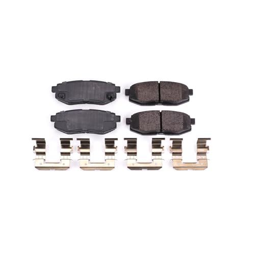Image of PowerStop Rear Brake Pads for Scion FR-S 2013-16 |Subaru B9 Tribeca 2006-07 |BRZ 2013-20 |BRZ 2022-24 |Forester 2014-18 - Z17 Ceramic Brake Pads with Installation Hardware, 17-1124