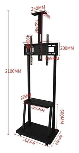 Soporte móvil para TV con ruedas y rotación vertical miniatura 3