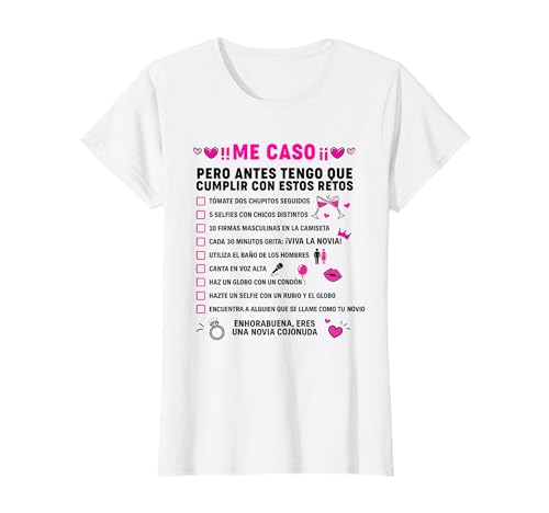 Retos Disfraz Despedida de soltera Novia Team Bride Mujer Camiseta