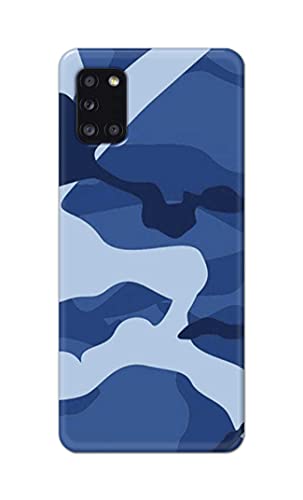 Image of Printed Hard Back Cover Case for Samsung Galaxy A31 Back Cover (Army Blue Pattern) -702