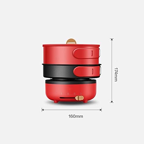 Olla Eléctrica Portátil Plegable para Viajes - 500W, 1.2L, Rojo miniatura 3