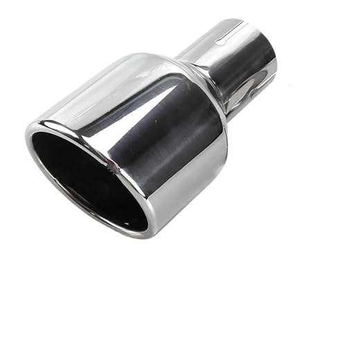 Embouts d'échappement inox 51mm silencieux bride bouclée argentée sortie 114mm