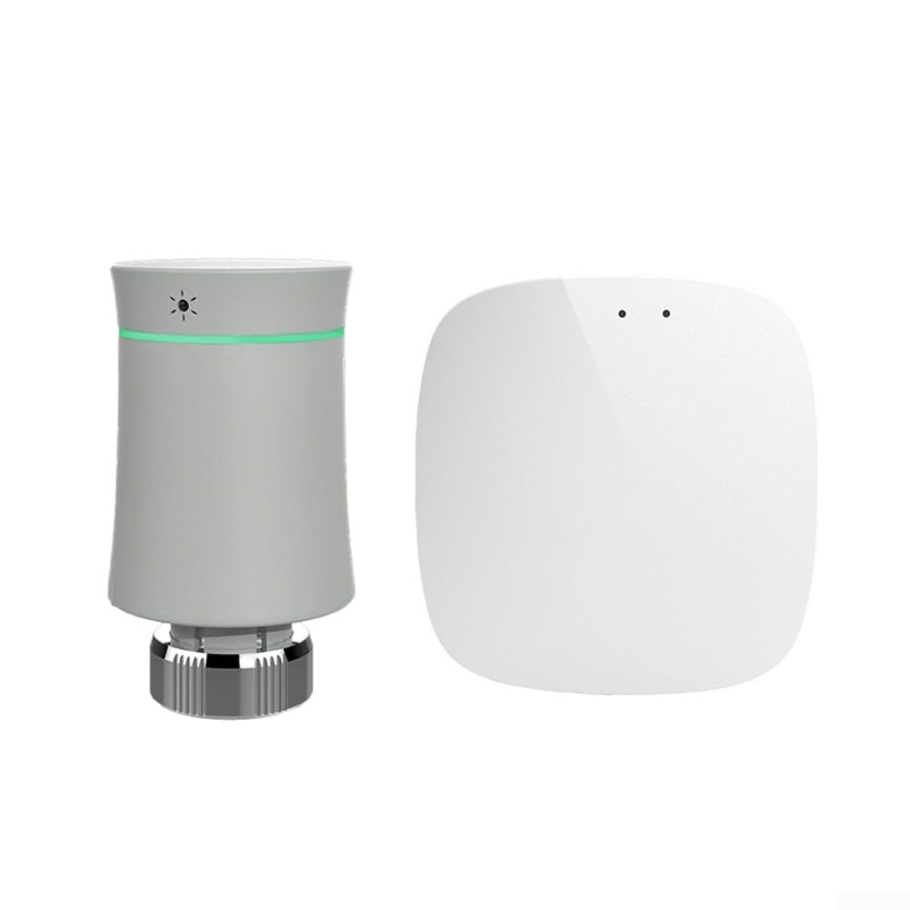 Valvola attuatore radiatore, per Tuya per ZigBee3.0, valvola termostatica intelligente per radiatore con controllo vocale, termostato programmabile intelligente (grigio)