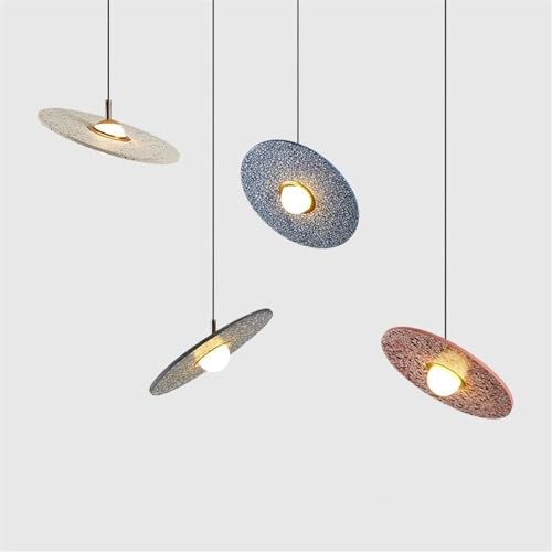 Lustre créatif moderne en ciment rose de 35cm | Finition artisanale style scandinave