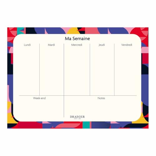 DRAEGER PARIS - Weekly planner 2025-28x20 cm - 52 weeks - 52 detachable sheets - FSC® certified paper - Vegetable-based inks