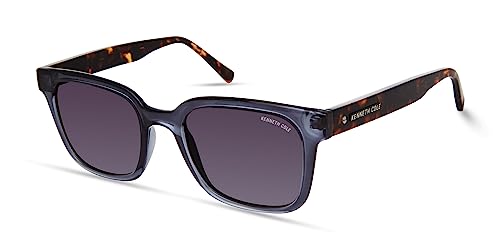 Kenneth Cole New York Women's KC5190B Square Sunglasses, Shiny Blue/Gradient Smoke, 51/20/145