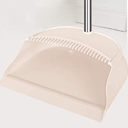 Besen- und Kehrschaufel-Set, Lobby-Besen mit langem Stiel, selbstreinigend mit Kehrschaufelzähnen, ideal für den Einsatz zu Hause, in der Küche und im Büro – Bild 5