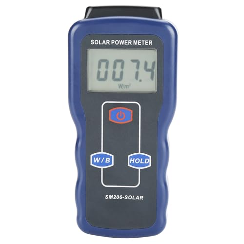 Cunyuer SM206 Power Meter, Solar Panel Tester, Sunlight Meter, Solar Irradiance Meter for Solar Energy Research, Meteorology Sun Measurement