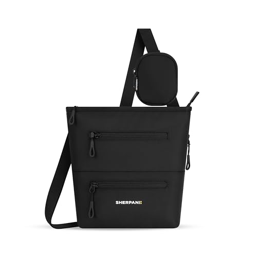 Image of Sherpani Sadie, Nylon Crossbody Bag, Lightweight Shoulder Bag, Travel Cross Body, Crossbody Purse, RFID Protection, Removable Coin Purse, Travel Gift (Raven)