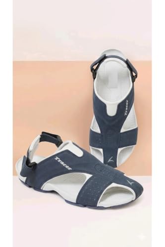 Image of TRACER Causal Sandals for Men's, Stylish & Comfortable, Eva with Rubber Randal Sole, Knitted Upper Lightweight & Breathable, Closure Velcro, Stylish Sandal, Size - 6 to 11