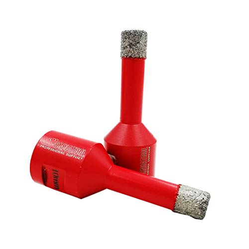 SHDIATOOL Dry Diamond Drill Core Bit 2pk Diameter 10mm Vacuum Brazed Drilling Porcelain Tile Granite Marble