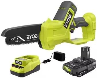 ONEAND 18V 6 in. Cordless Battery Compact Pruning MINI Chainsaw with 2.0 AH Battery and C