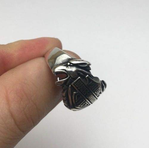 Turkish Jewelry Eagle and Lion Biker 925K Sterling Silver Men's Ring - Image 5