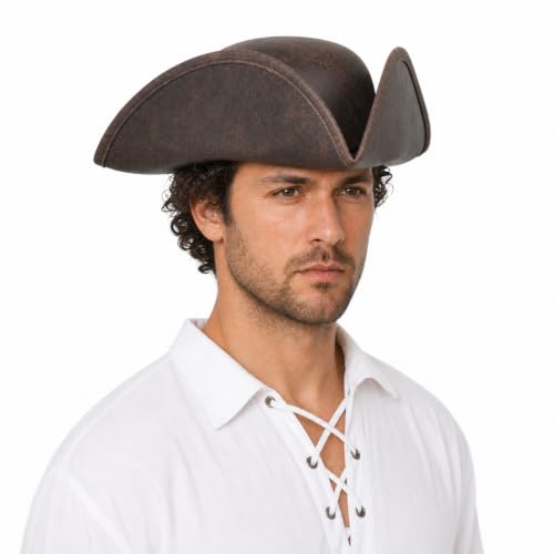Image of HOMELEX Pirate Tricorn Hat for Adults Halloween Costume