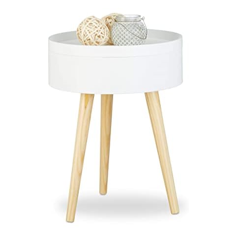 Relaxdays Beistelltisch rund skandinavisches Design Cover