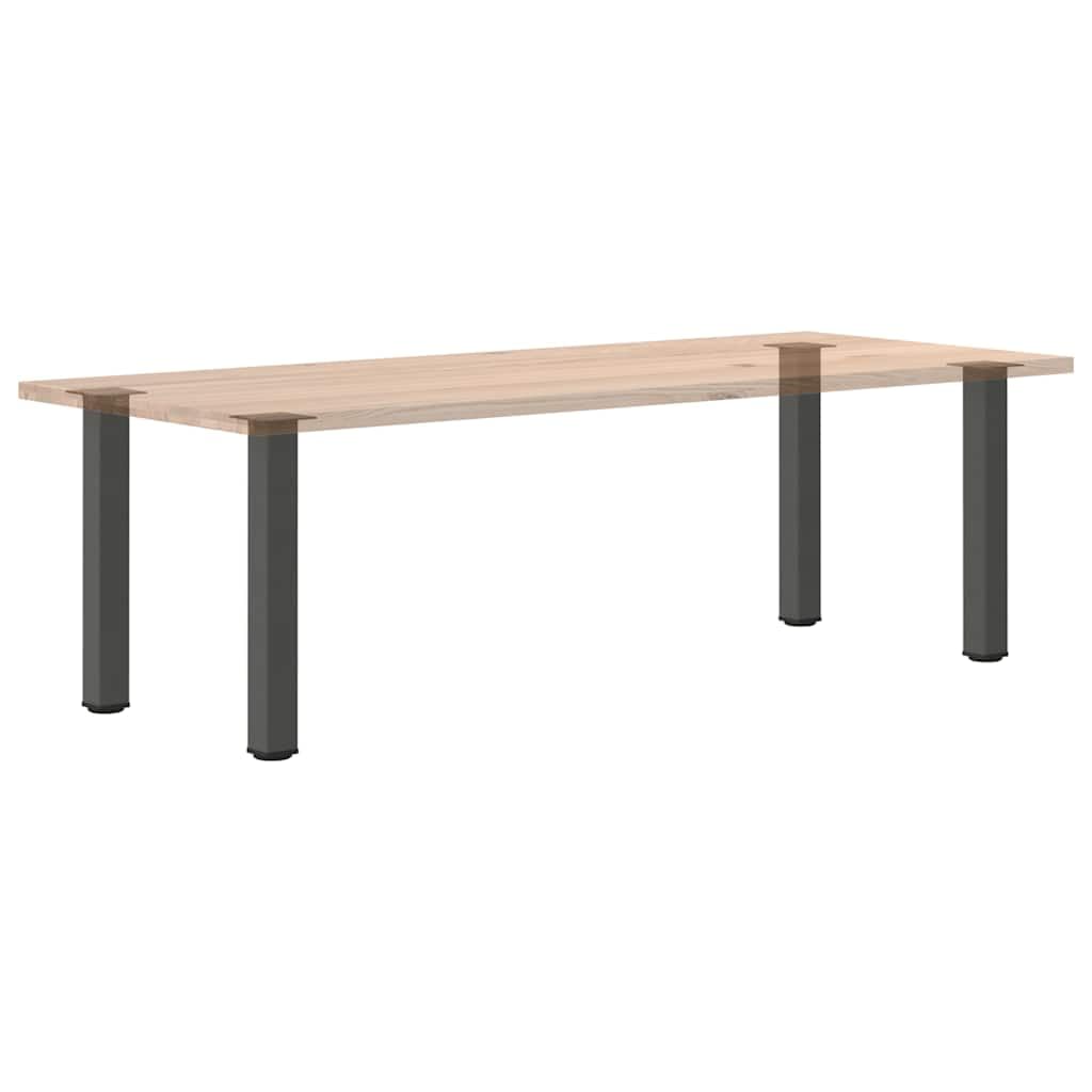 4 patas de consola de acero con recubrimiento en polvo, color antracita, 72-74 cm, ajustables, con patas niveladoras, patas de muebles, para escritorio, comedor, salón, estable y moderno