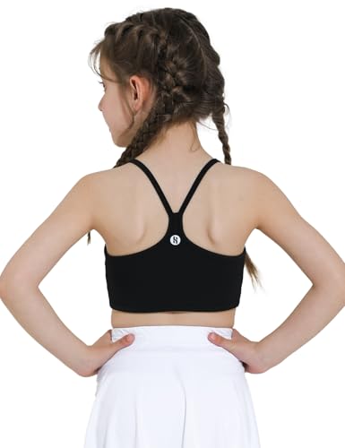 Girls Sports Bra Spaghetti Strap Y Back Training Bras for Teens Racerback Yoga Comfort Crop Top