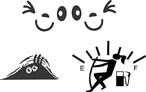 Peeking Monster Scary Eyes Cute Smile Face Decal Sticker for Auto Car Side Mirror L+R Rearview high Gas Consumption Decal Fuel Gage Pull Fuel Tank Pointer to Full Vinyl Car Decal Sticker for Car Truck Female