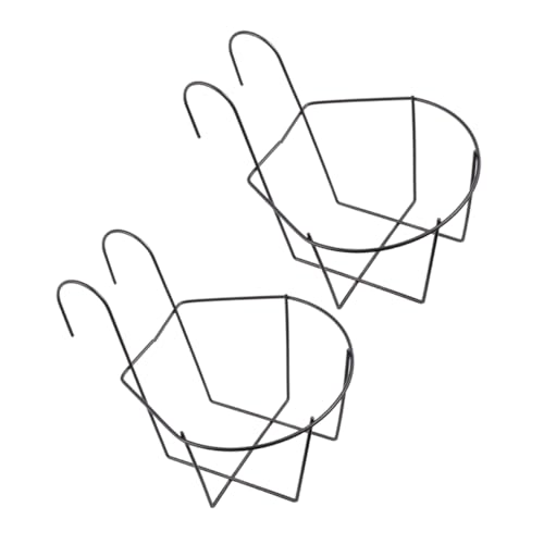 Abaodam Iron Flower Stand Hooks 2pcs Simple Hanging Flower Pot Rack for Windowsill Balcony