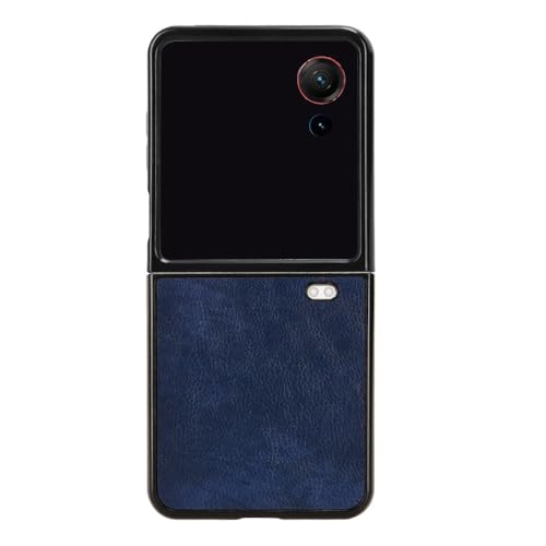 KOOLRIVER�EFor Nubia Flip 3 �P�[�X �ϏՌ� �J�o�[ �܂肽���݌^ PU���U�[ For ZTE �k�r�A �t���b�v3(�u���[)