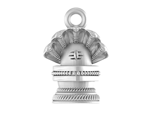 Medallón de Shiva Linga para hombre en plata pura de ley 92,5%