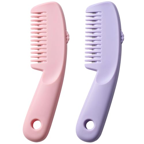 2Pcs Split End Trimmer for Women, Split End Trimmer, Split Ends 2-Pc Razor Comb Dual Dry Wet Hair Portable Safety Shield Replaceable