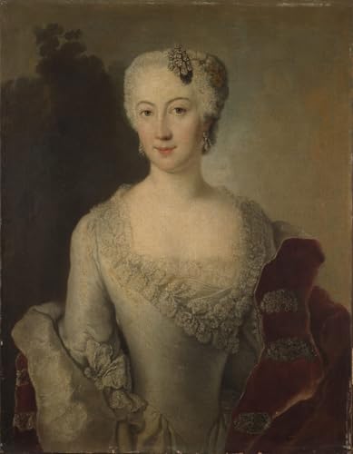 Affiche Toile Portrait de femme Anton Raphael Mengs Salon 60x90cm