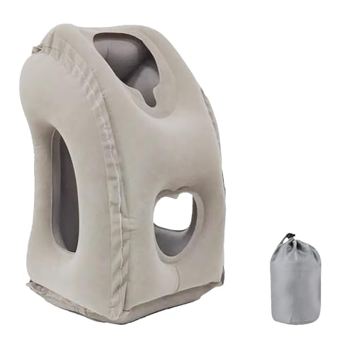 Inflatable-Travel-Pillow-for-Airplanes-Neck-Support-Pillow-for-Long-Flights-Portable-Comfortable-Airplane-Sleep-Pillow-Blow-Up-Pillow-for-Travel-Office-Camping-Ergonomic-Design-Easy-to-Carry Inflatable Travel Pillow for Airplanes-Neck Support Pillow for Long Flights, Portable & Comfortable Airplane Sleep Pillow, Blow Up Pillow for Travel, Office, Camping (Ergonomic Design, Easy to Carry) - Image 1
