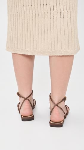 SCHUTZ Women's Kaya Straw Flat Sandals4