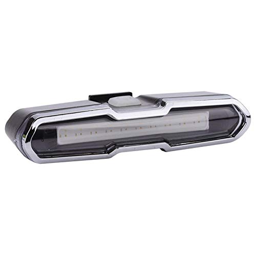 Luz traseira de bicicleta recarregável por USB, lanterna de ciclismo noturna de bicicleta de LED inteligente à prova d'água sinais de freio de aviso de segurança para mountain bike scooter elétrico homens mulheres adultos crianças (vermelho azul)