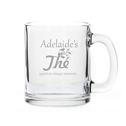 Tasse à thé, tasse en verre transparent, personnalisé avec gravure - grand Cover