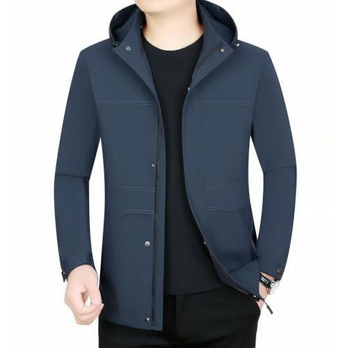 Veste à capuche homme automne blouson réversible décontracté cintré