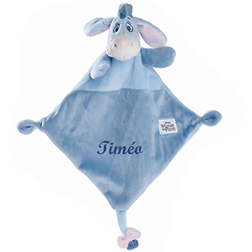 Doudou Bourriquet personnalisé avec le prénom de bébé, Winnie l'ourson