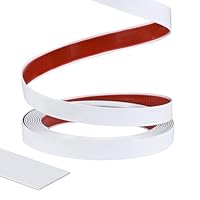 Jyvex 15M Zierleisten Selbstklebend, Weiß Flexible Wandleisten breit 2cm Flexible Selbstklebender Dekorationsleiste PVC Wandleisten Kantenschutz Wand, Decken, Boden, Schrankfliesenkante