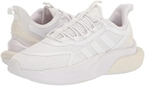 adidas Men's Alphabounce+ Running Shoe, White/White/White, 7.5 | Image 6