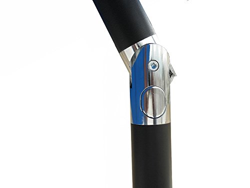 Astella 9' Rd Crank Open Tilting Market Umbrella, Pacific Blue