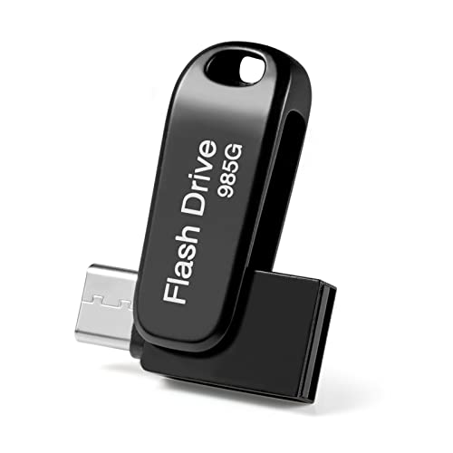 NiGuoY USB C Memory Stick 985GB，Flash Drive USB 3.0，Type C Dual OTG Flash Drive USB C Flash Drive High Speed Metal Thumb Drive Pen Drive Memory Stick for PC, Tablet, Mac, MacBook,USB-C Smart Phone