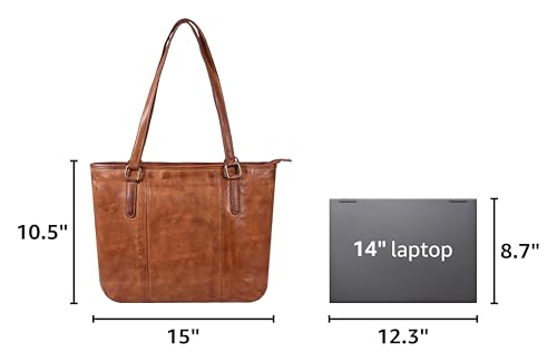 Bolso de cuero para mujer - Tote de cuero real miniatura 3