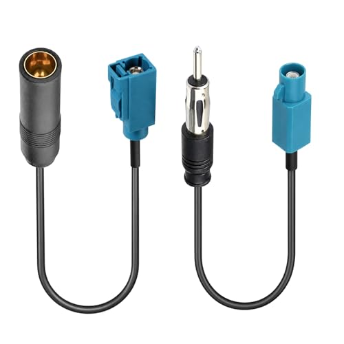 Adaptador de antena de radio universal, cable alargador macho Fakra Z a conector DIN, hembra Fakra a conector DIN, para antenas Dab, AM, FM, radio estéreo HD Audio