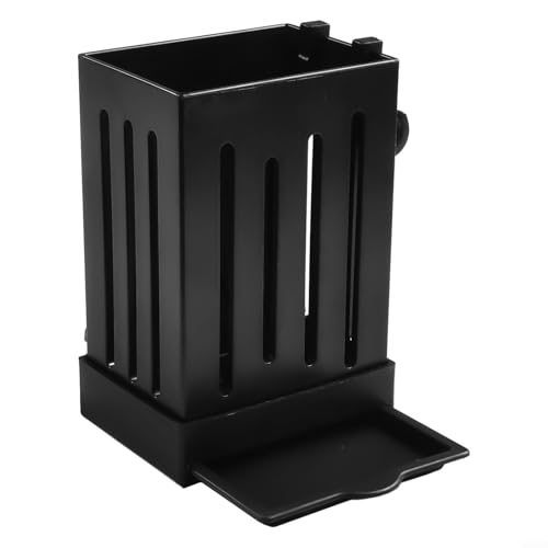 Besttoolifes Scolapiatti da parete in plastica ABS con vassoio antigoccia, per cucchiai, forchette, spazzole e spugne (nero)